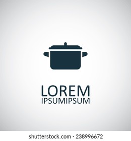 pot icon on white background 
