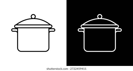 Ícone de pote contorno e vetor linear. ícone de contorno e ilustração