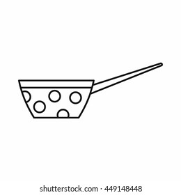 Pot icon in outline style isolated vector illustration