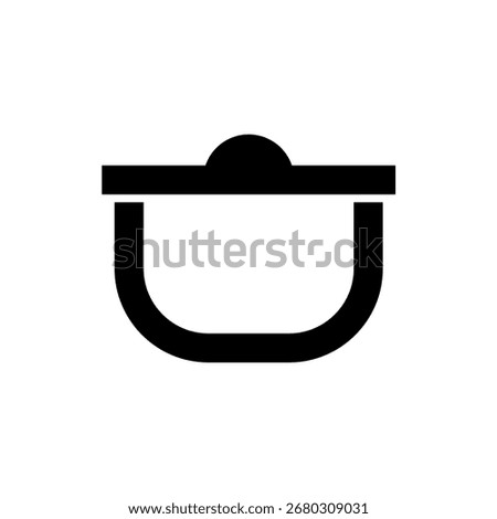 Pot icon. Outline vector icon. Eps10 file.