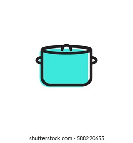 Pot icon. Simple kitchen and cooking illustration. Vector sign for mobile app or website.