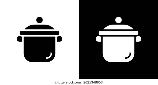 Pot icon simple line vector. Symbol, logo.