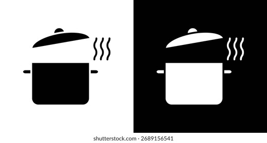 Símbolo de icono de olla. símbolo plano simple sobre fondo en blanco.