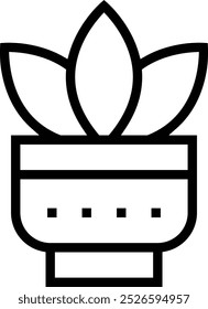 pot icon. Thin linear style design isolated on white background