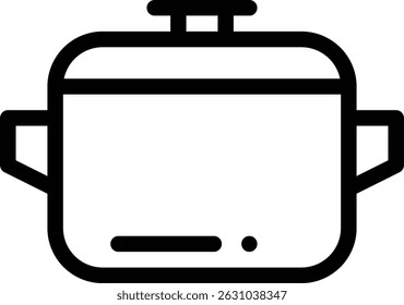 pot icon. Thin Linear Style Design Isolated On White Background