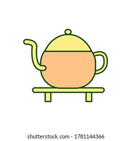 Pot icon two tone color vector 