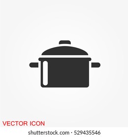 Pot icon vector