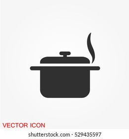 Pot icon vector