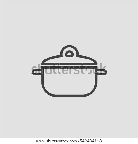 Pot icon vector