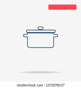 Pot icon. Vector concept illustration for design.