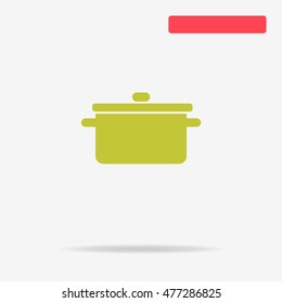 Pot icon. Vector concept illustration for design.
