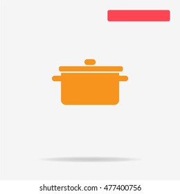 Pot icon. Vector concept illustration for design.