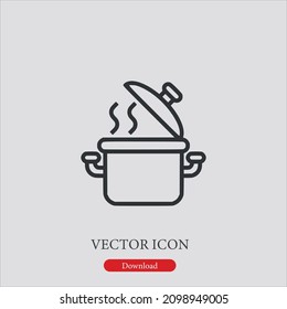 pot  icon vector icon.Editable stroke.linear style sign for use web design and mobile apps,logo.Symbol illustration.Pixel vector graphics - Vector