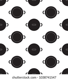 Pot icon Vector Illustration. Flat Sign Seamless on White Background.
