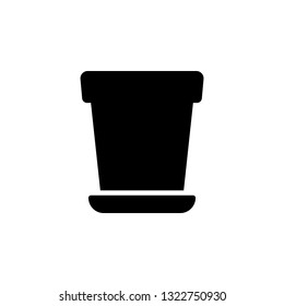 Pot Icon Vector Illustration in Glyph Style for Any Purpose