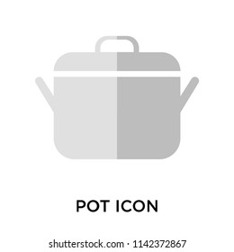 Pot icon vector isolated on white background for your web and mobile app design, Pot logo concept