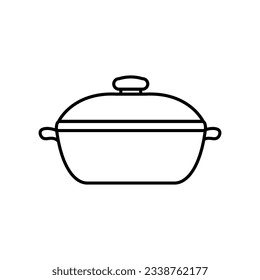 Pot icon vector. kitchen illustration sign. kitchenware symbol. Food logo.