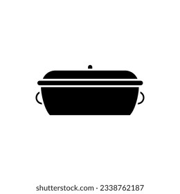 Pot icon vector. kitchen illustration sign. kitchenware symbol. Food logo.