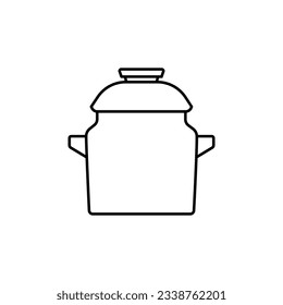 Pot icon vector. kitchen illustration sign. kitchenware symbol. Food logo.
