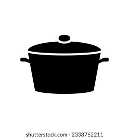 Pot icon vector. kitchen illustration sign. kitchenware symbol. Food logo.