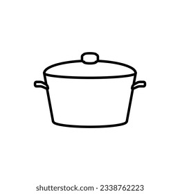 Pot icon vector. kitchen illustration sign. kitchenware symbol. Food logo.