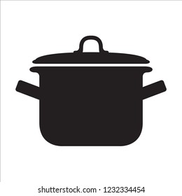 Pot icon vector on white background