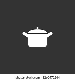 pot icon vector. pot sign on black background. pot icon for web and app
