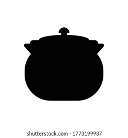 Icono de la olla.gráfico vectorial plano en fondo blanco