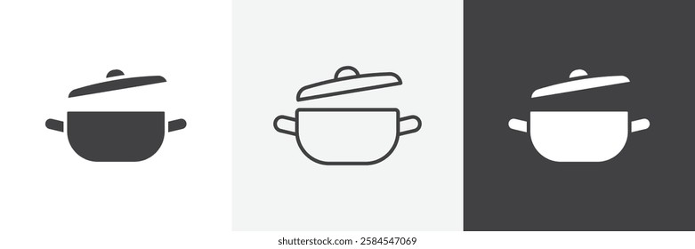 Pot icons graphics pack vectors.