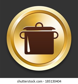 Pot Icons on Gold Button Collection