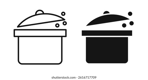 Pot icons set for website design