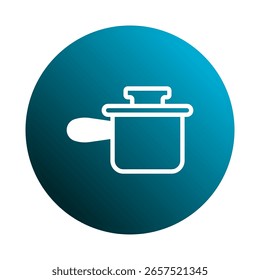 Ilustração em pote no fundo azul gradiente perfeito para aulas de culinária e design de sites de utensílios de cozinha