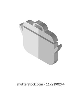 Pot isometric left top view 3D icon