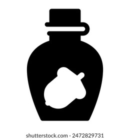 Pot, Jar, beaker icon with object