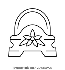 vector de icono de línea de kindergarten pot. cartel de kindergarten. símbolo de contorno aislado ilustración negra