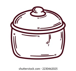 ícono aislado de utensilios de cocina en olla