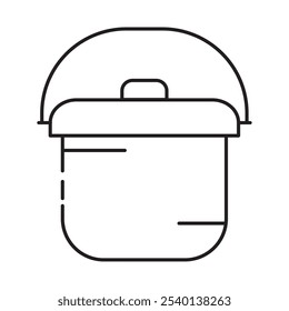 pot kitchen utensil isolated icon