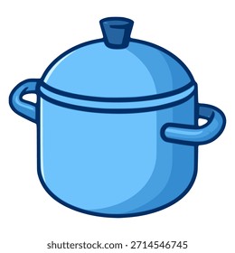 Pote kitchenware cozinhar alimentos cor plana vetor ilustração modelo design