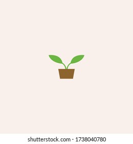 Pot Leaf logo icon template design in Vector illustration