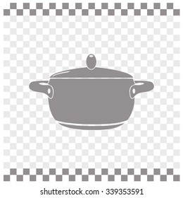Pot with lid vector illustration