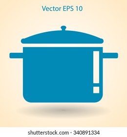 pot with lid vector illustration
