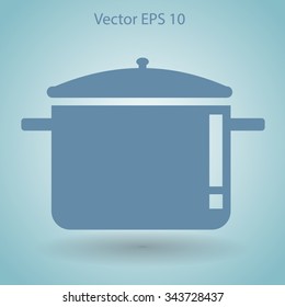 pot with lid vector illustration