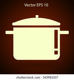 pot with lid vector illustration