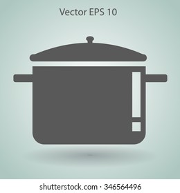 pot with lid vector illustration