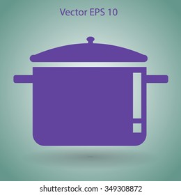 pot with lid vector illustration