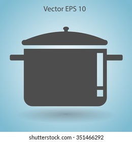 pot with lid vector illustration