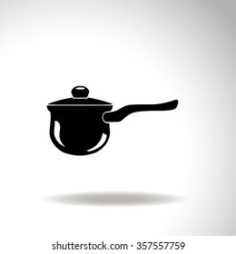 Pot with lid vector illustration