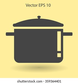 pot with lid vector illustration