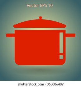 pot with lid vector illustration