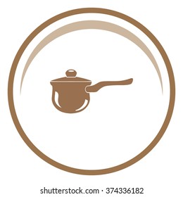 Pot with lid vector illustration